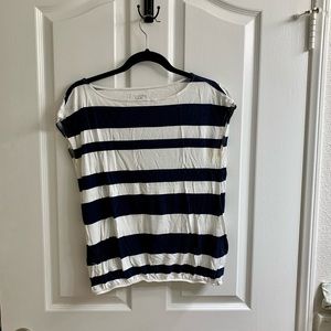 ANN TAYLOR LOFT THICK STRIPED SHIRT